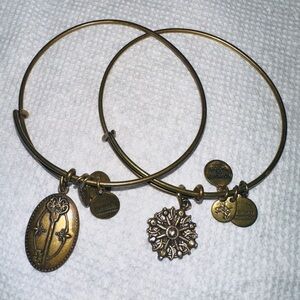Two Alex and Ani gold bracelets